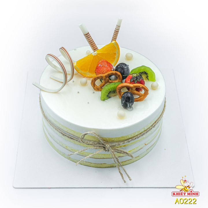 Bánh kem sữa chua kiwi,bánh kem trái cây,màu xanh,hiện đại